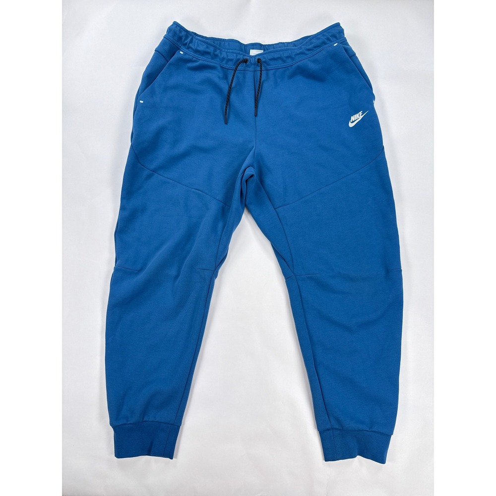 Nike Tech Fleece Joggers Mens XXL Blue Tapered Sweatpants CU4495-407 Athleisure